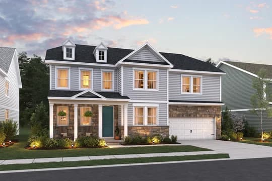 Hawk Ridge Limerick Elevation CA with Partial Stone Level 1